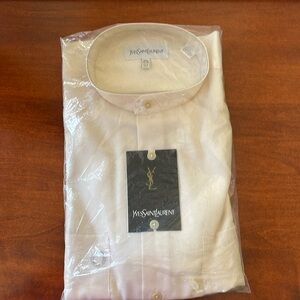 Yves Saint Laurent band collar dress shirt 16.5 35-35